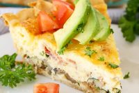 Bacon and Mushroom Quiche Recipe for Brunch