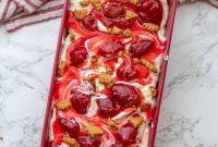 No Churn Strawberry Cheesecake Ice Cream Recipe