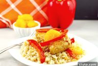 Citrus-Glazed Pork with Mandarin Oranges and Red Peppers