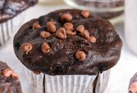 Fudgy Flourless Chocolate Muffins