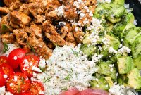 Mediterranean Tzatziki Chicken Bowls with Cucumber Salad