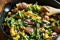 Quinoa Pasta with Sausage and Asparagus