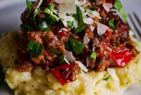 Slow-Braised Tuscan Beef with Garlic Mascarpone Mashed Potatoes