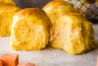 Overnight Buttery Sweet Potato Dinner Rolls