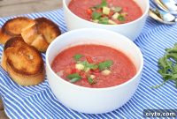 Summer Tomato Gazpacho with Fresh Herbs