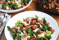 Kale and Apple Salad with Maple-Candied Walnuts