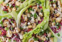 Crispy Lemon Pepper Tofu Lettuce Wraps Recipe