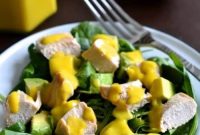 Grilled Chicken Avocado Salad with Tangy Mango Dressing Recipe