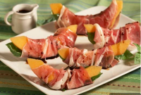 Prosciutto-Wrapped Melon Appetizers