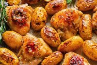 Oven-Baked Honey Mustard Chicken with Roasted Potatoes