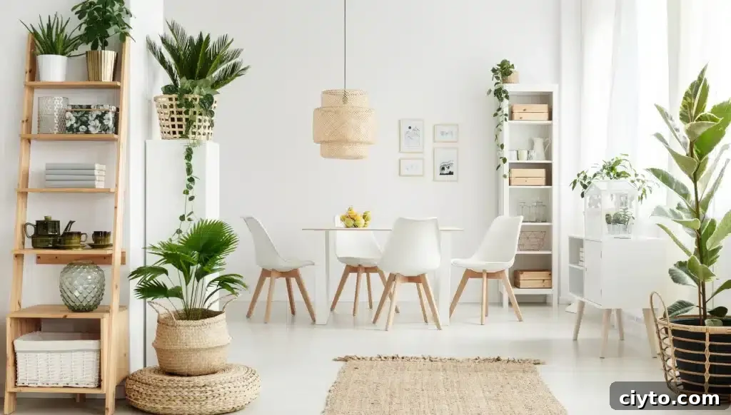 Create a Scandinavian Living Room: Essential Design Tips 7 Choose peace with greenery