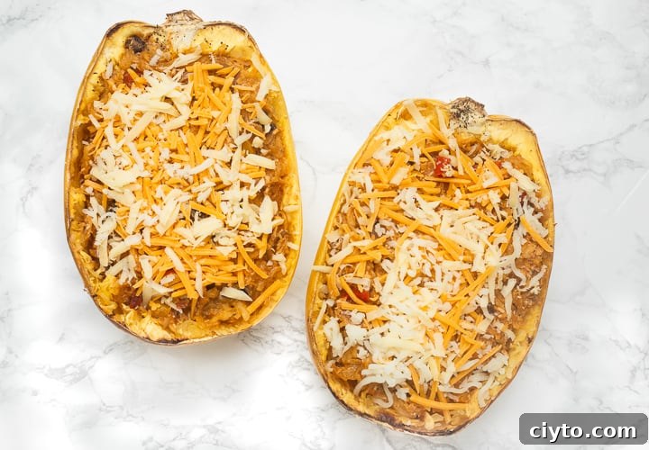 Finished enchilada-style squash bowl