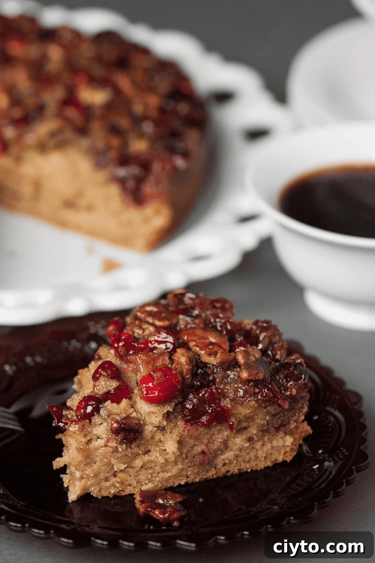 upside down cranberry coffee cake.