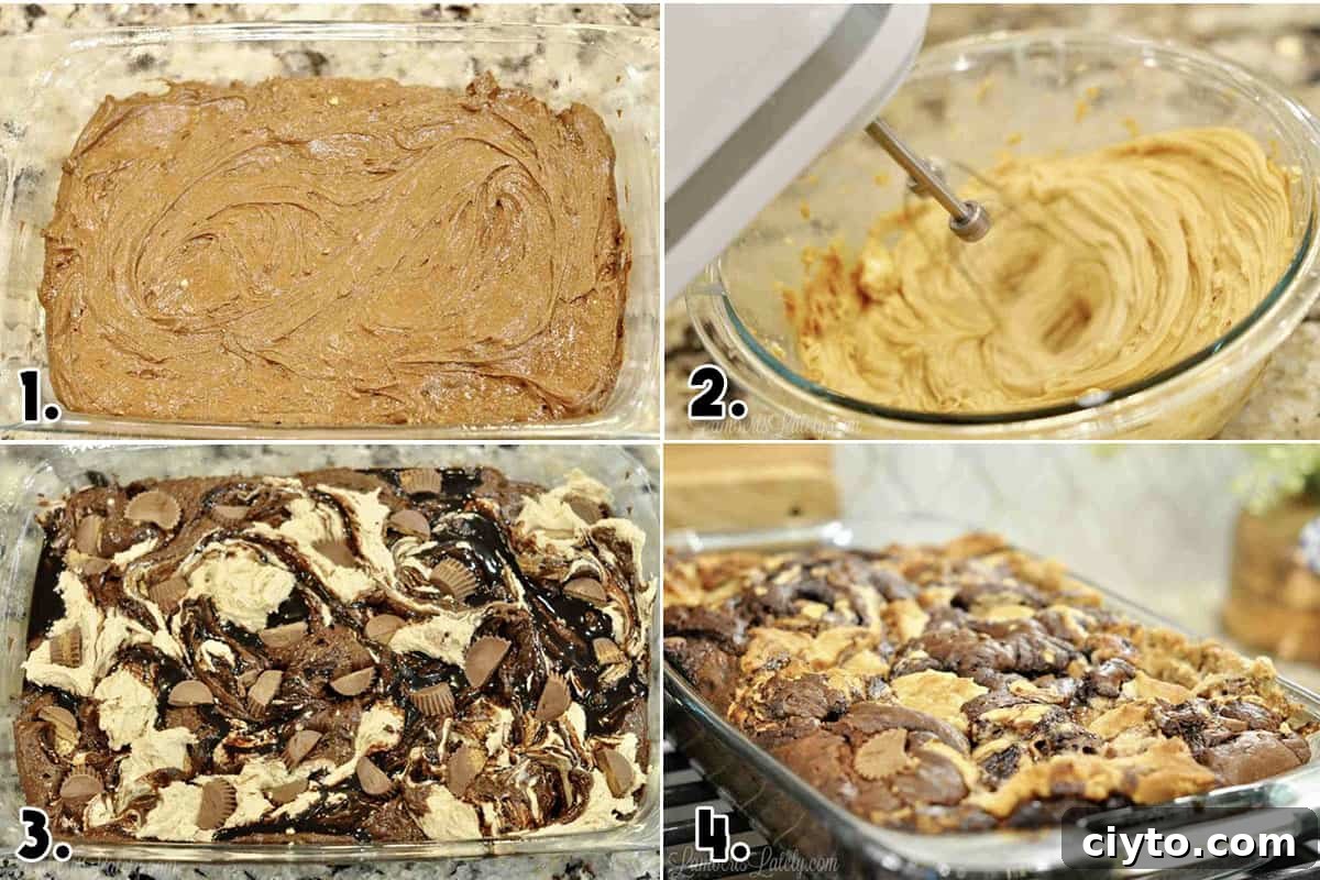 Reese's Peanut Butter Cup Cake Recipe 4 steps to make reese's peanut butter cup cake.