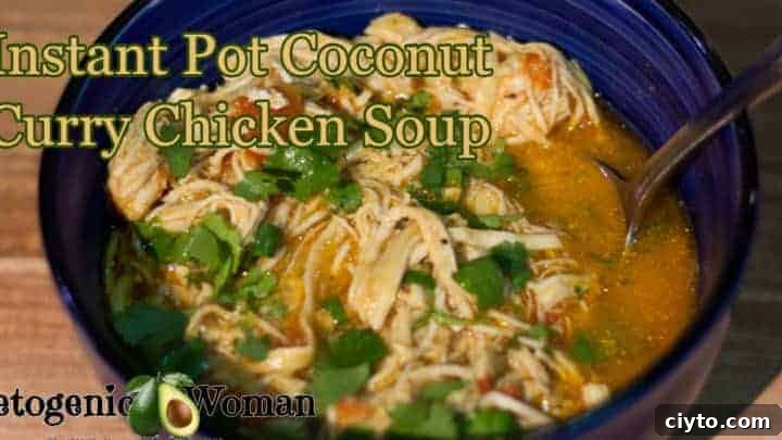 Instant Pot Coconut Curry Chicken Soup