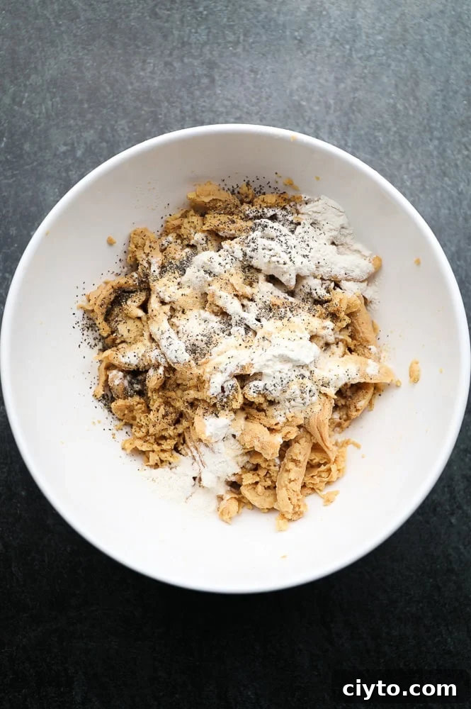 soy curls with white flour on them