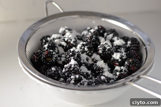 Close-up of fresh blackberries