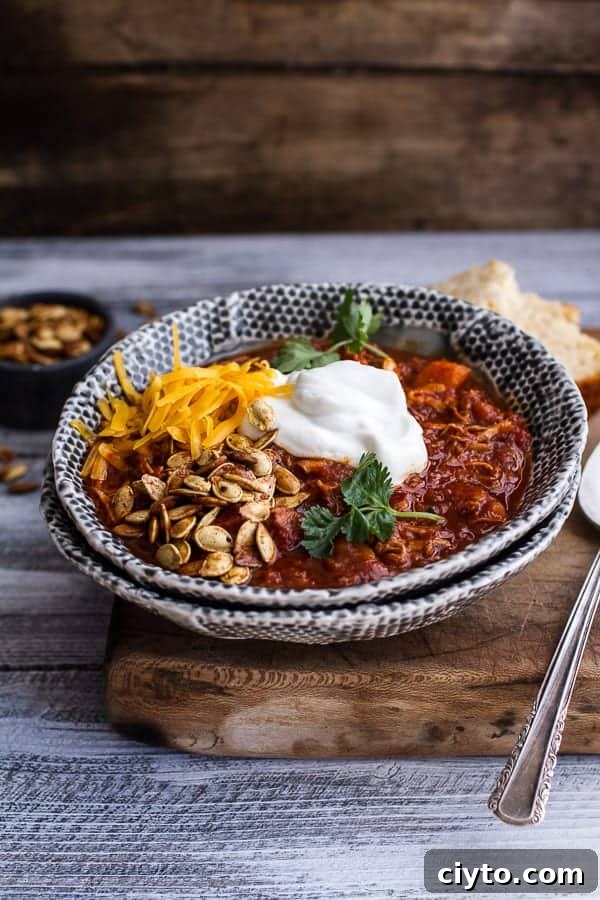 40 Pumpkin Recipes You'll Love This Fall 7 Crockpot-Chipotle-chilli