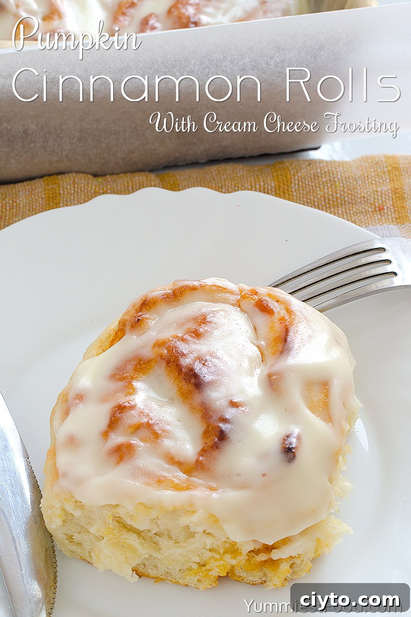 Pumpkin Cinnamon Rolls With Cream Cheese Frosting