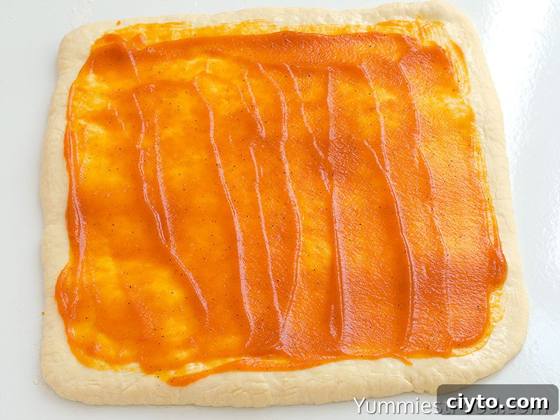 Pumpkin Cinnamon Rolls With Cream Cheese Frosting - Making - Step 1