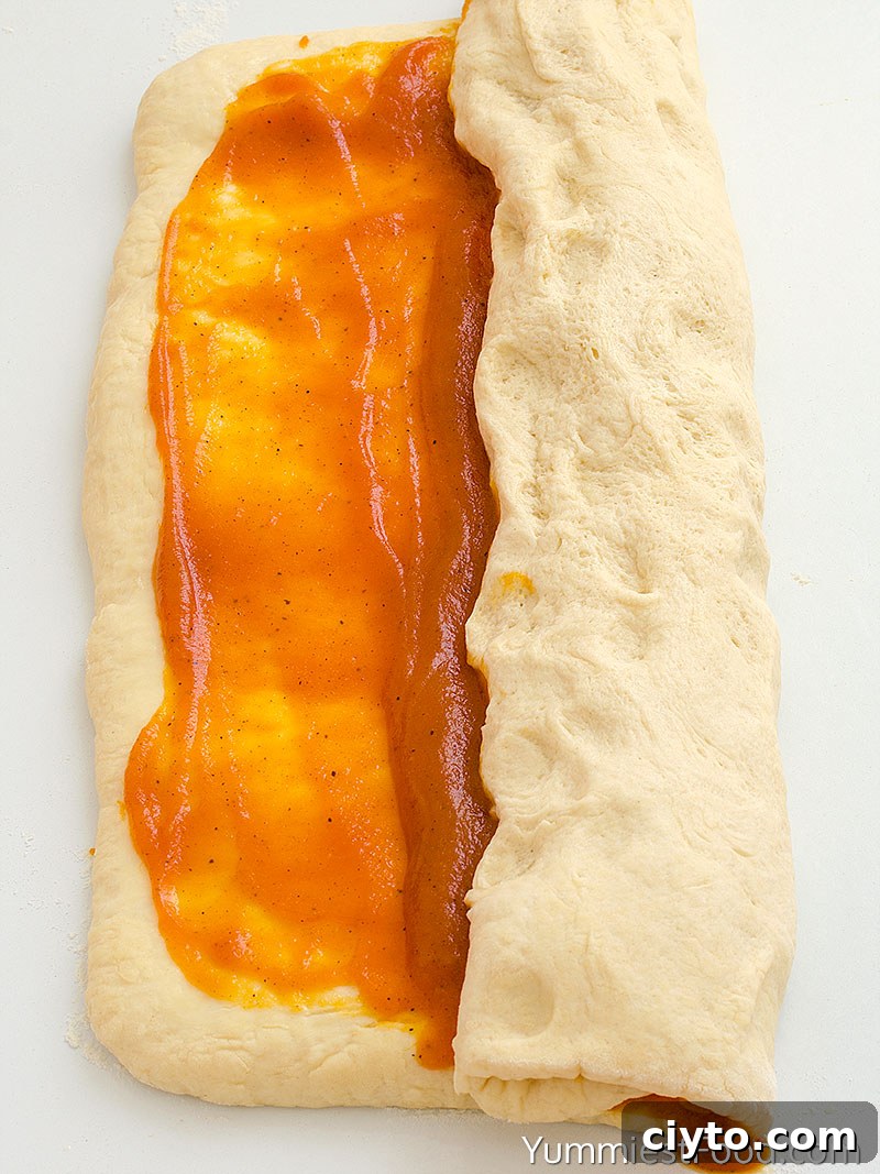 Pumpkin Cinnamon Rolls With Cream Cheese Frosting - Making - Step 2