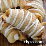 Pumpkin Pie Crescents With Cream Cheese Icing - Featured Image