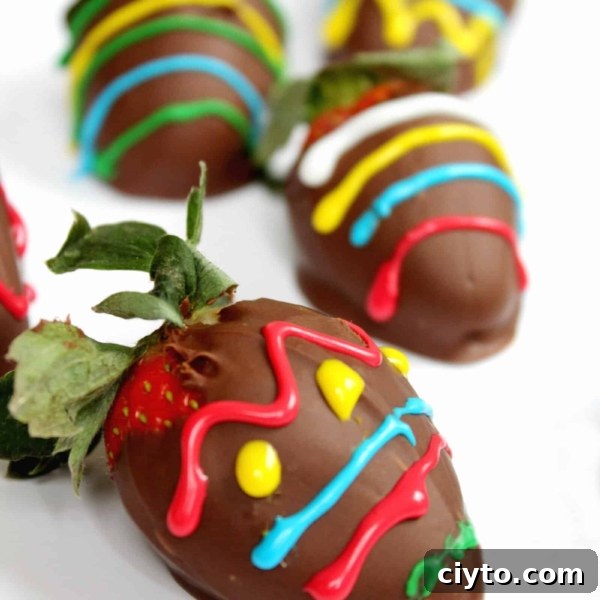Chocolate Dipped Strawberry Easter Eggs