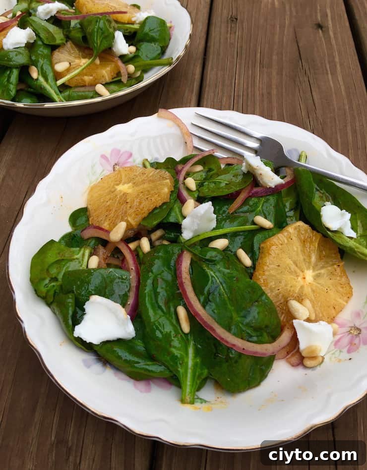 Winter Spinach Salad