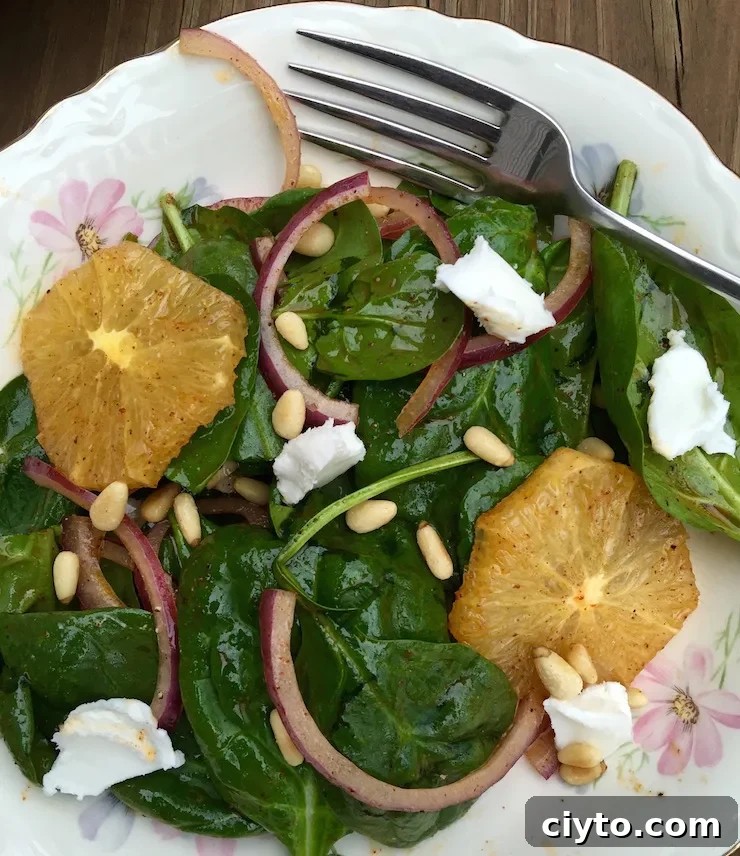 Winter Spinach Salad