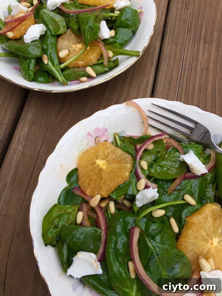Winter Spinach Salad