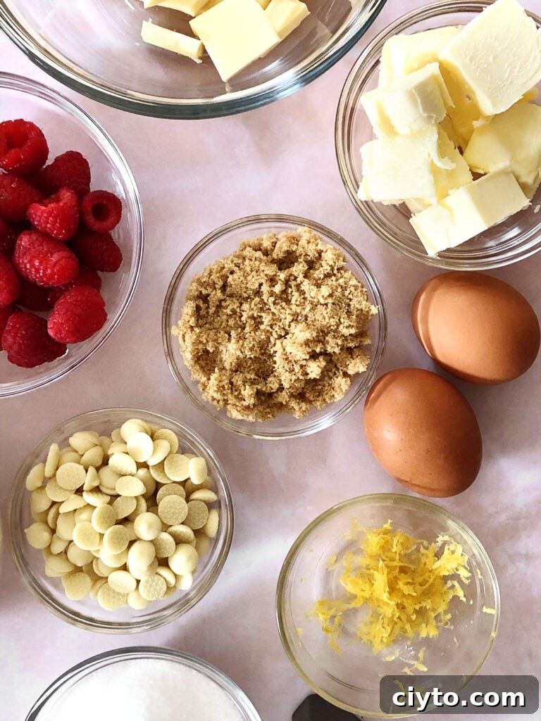 white chocolate raspberry blondies
