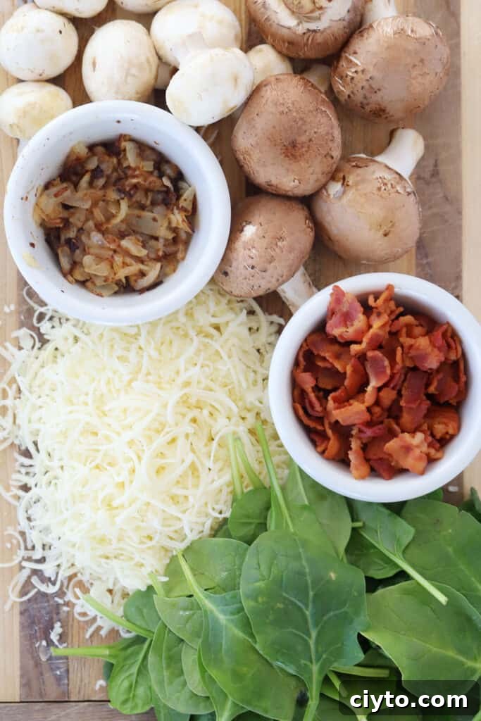 ingredients for mushroom and bacon quiche; best quiche recipes, quiche bacon mushroom.