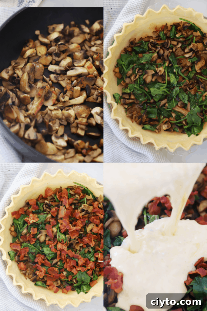 how to make a bacon and mushroom quiche recipe; mini quiche recipes, quiche recipe basic.