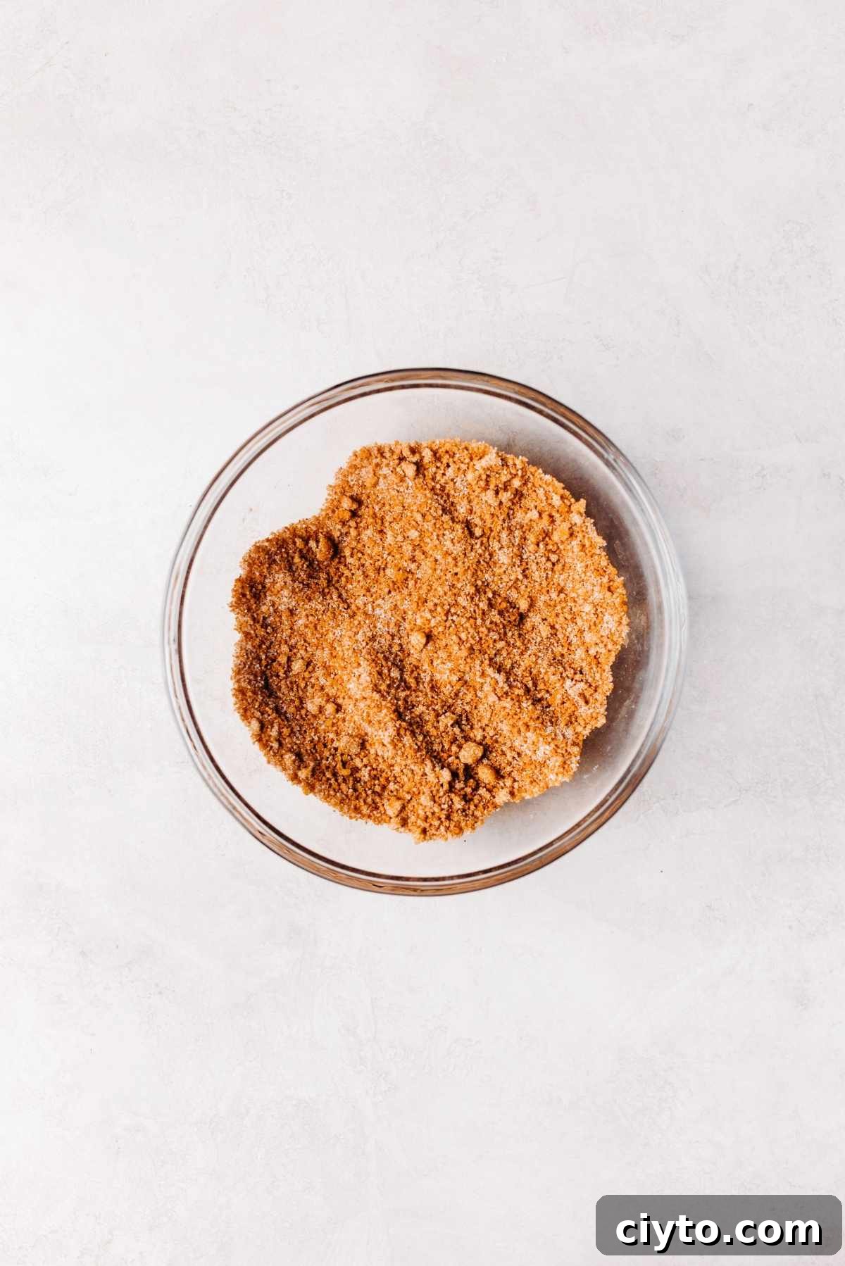 Whisked cinnamon sugar filling.