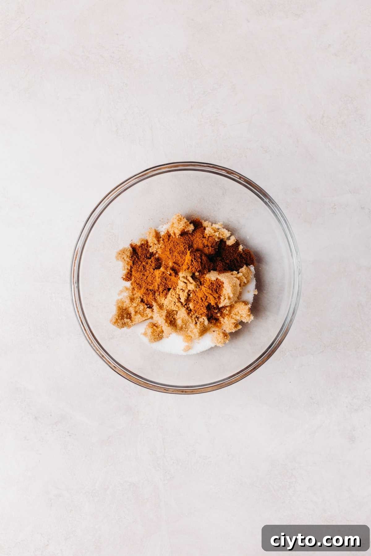 Cinnamon sugar ingredients in a bowl.