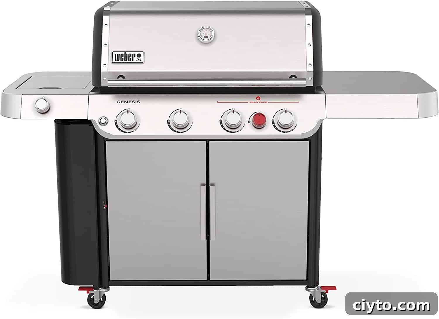 weber gas grill with white background
