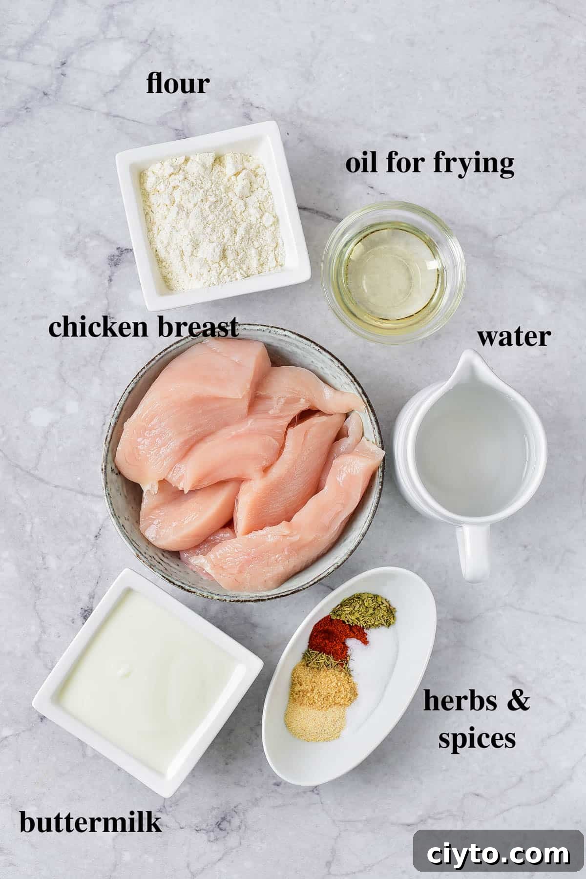 Ingredients to make the recipe.
