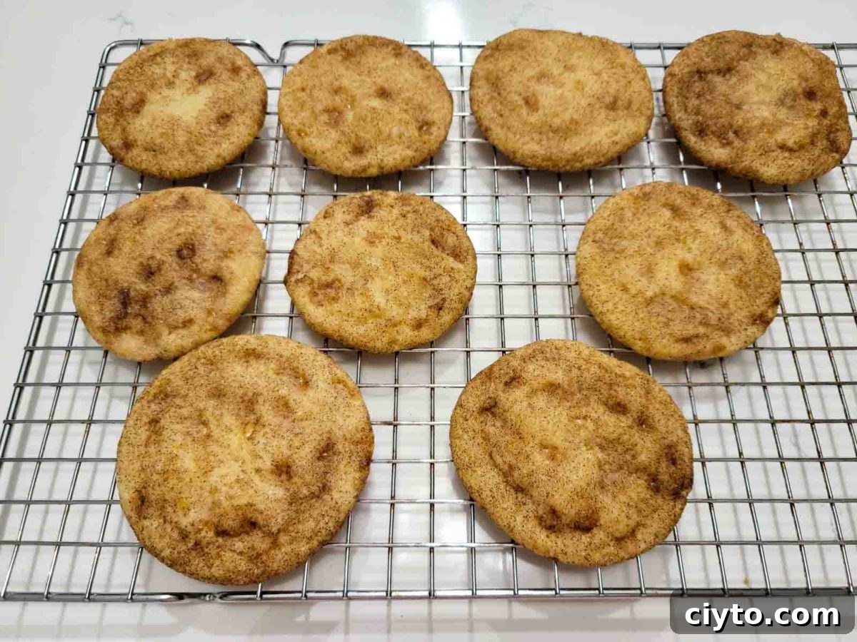 toffee cookies cooling on a wire rack.