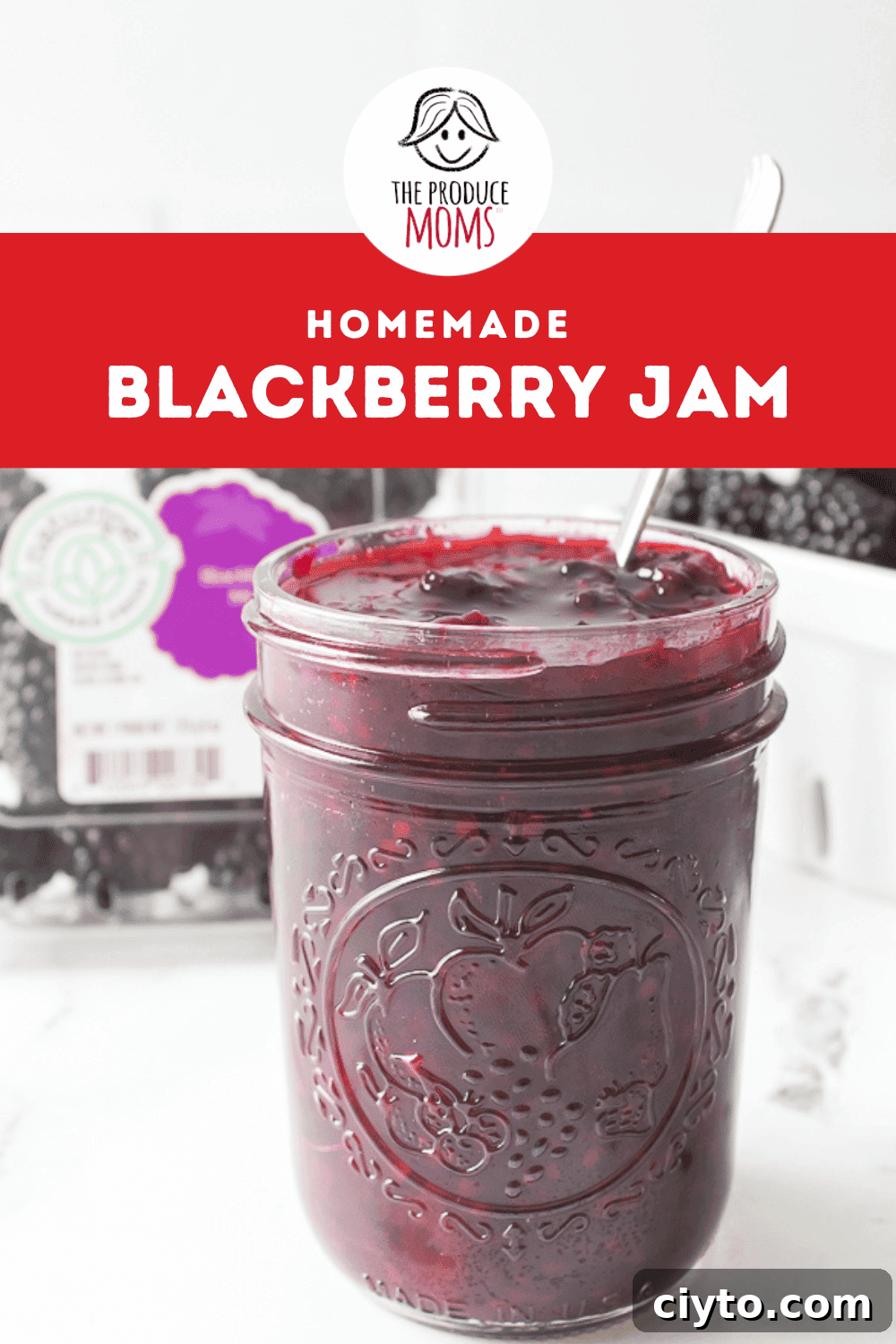 Pinterest Pin Blackberry jam