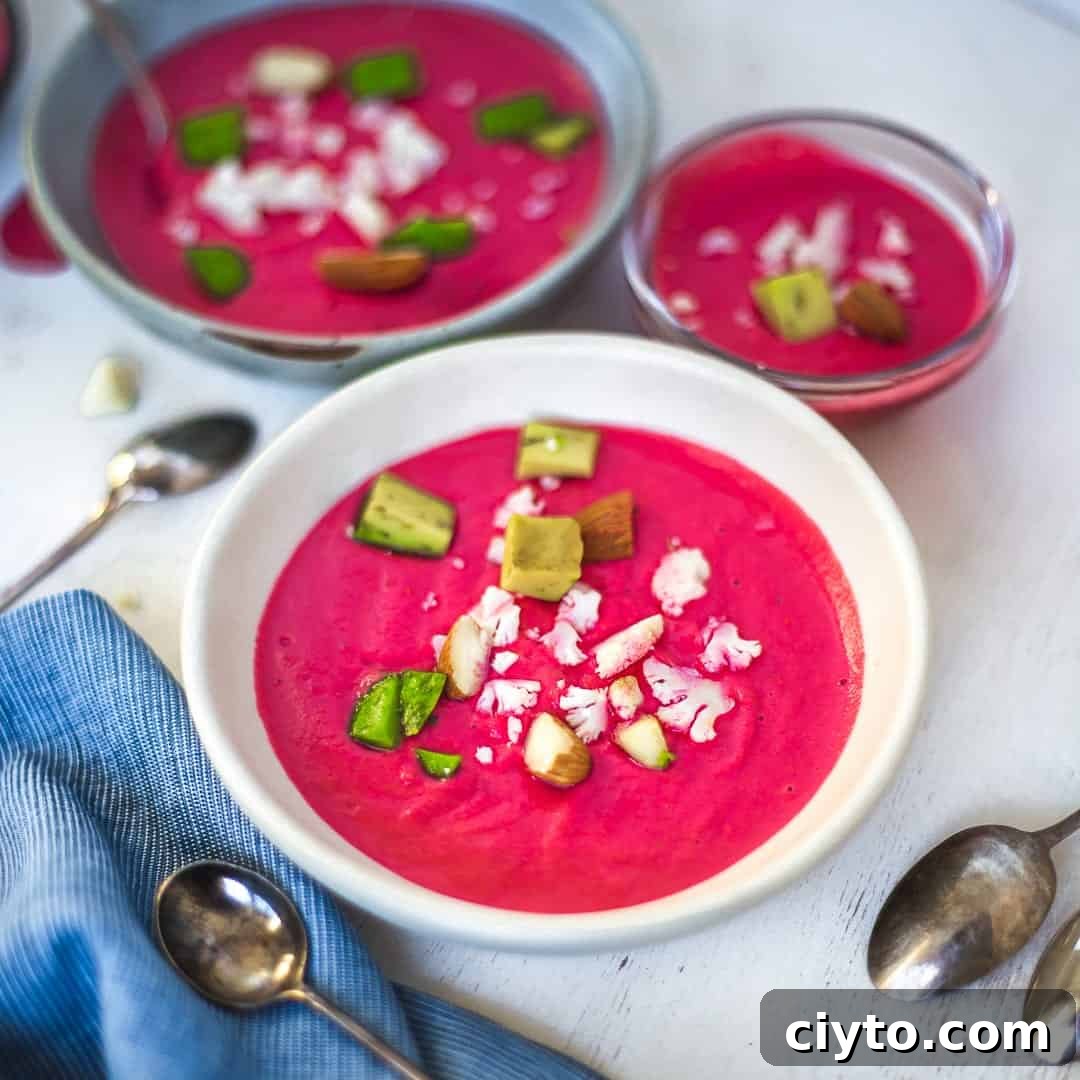 Gluten-Free Salmorejo with Beets Paleo Primal Gourmet Healthy Spanish Soup Recipe Whole 30 Cold Tomatoes