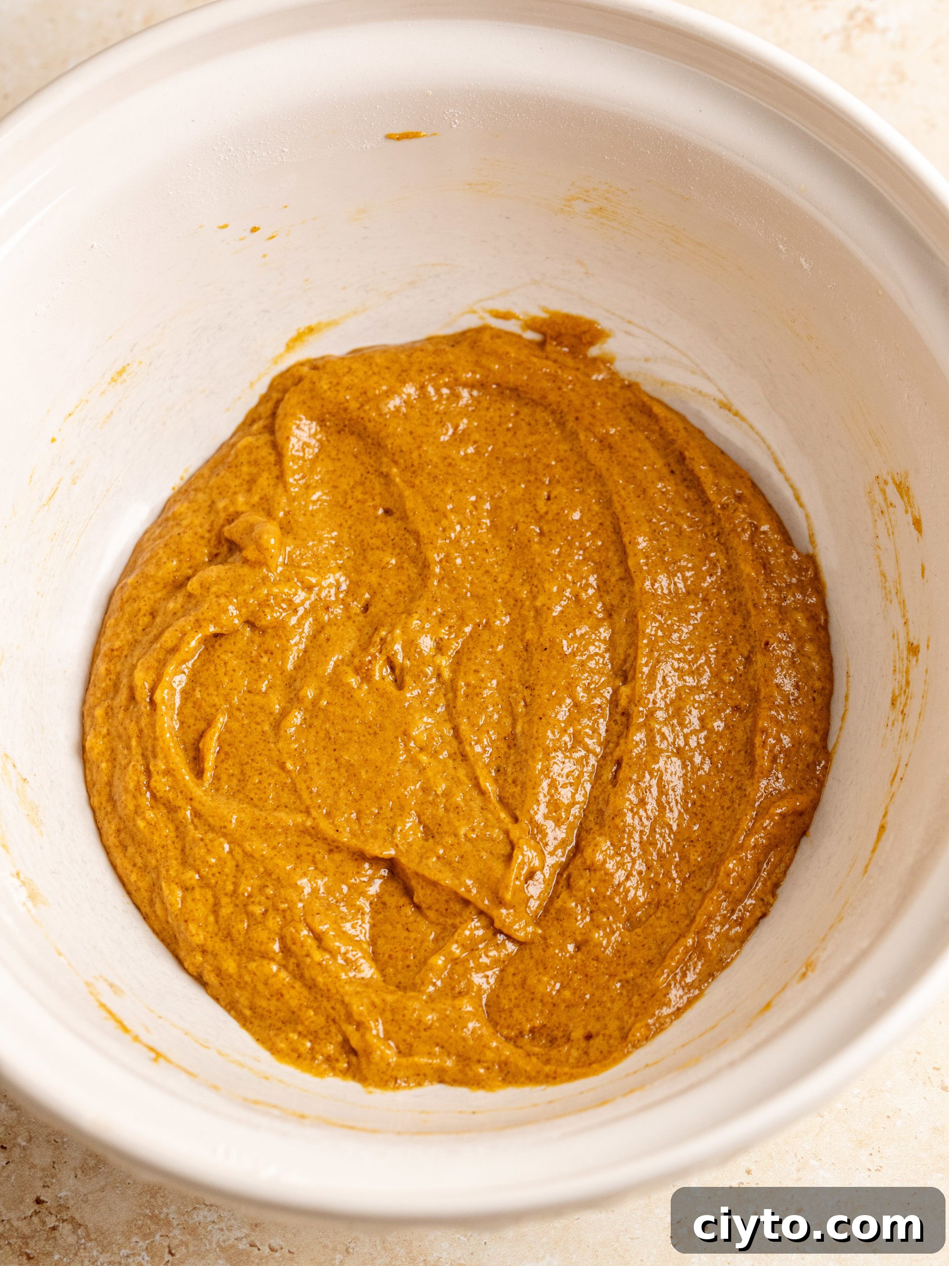 Pumpkin muffin batter