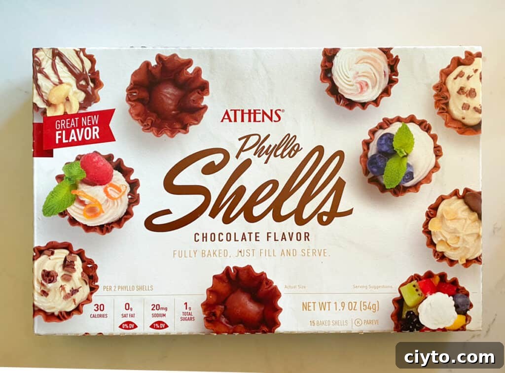 Athens chocolate phyllo shells package