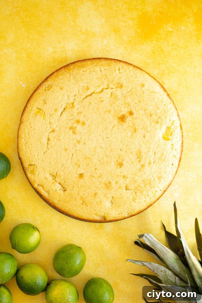 Moist Pina Colada Cake Recipe with Fresh Pineapple 8 a pina colada cake