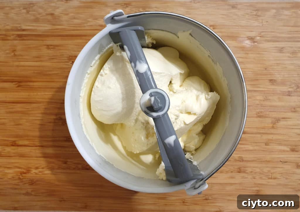 churned ice cream