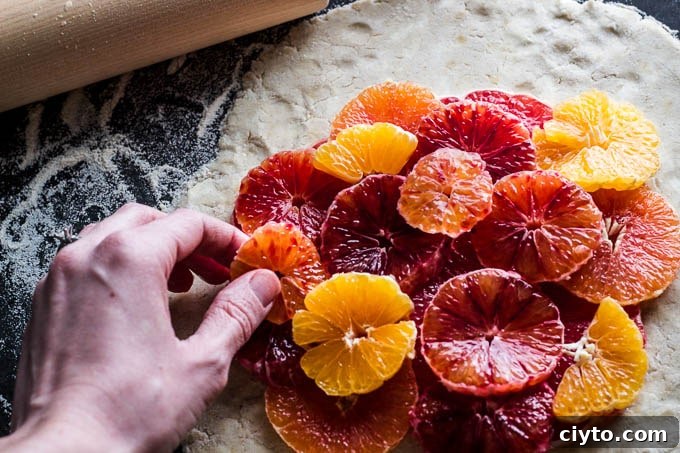 Gluten-free and refined sugar-free winter citrus galette | saltedplains.com