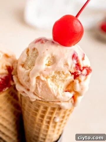 Cherry Amaretto Ice Cream