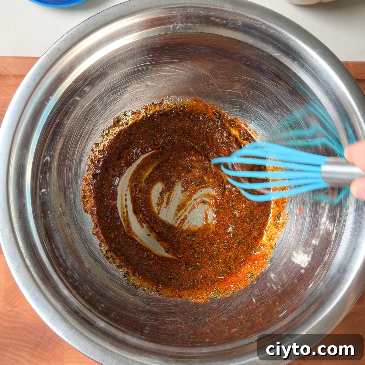 Make the butter spice mixture for the fries