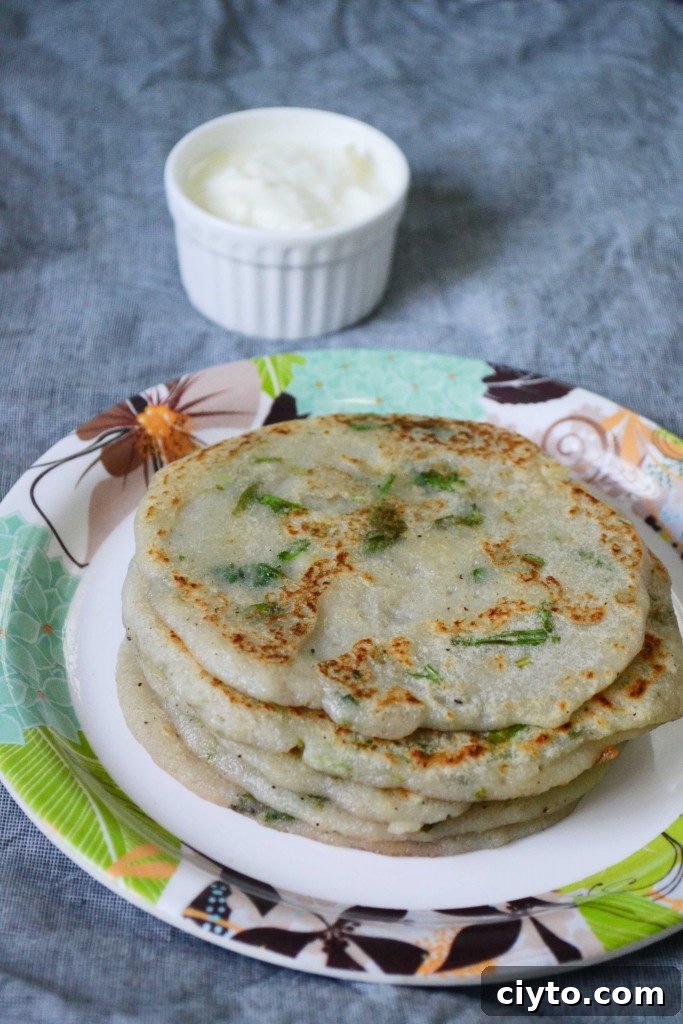 Deruny Ukrainian potato pancakes on a plate