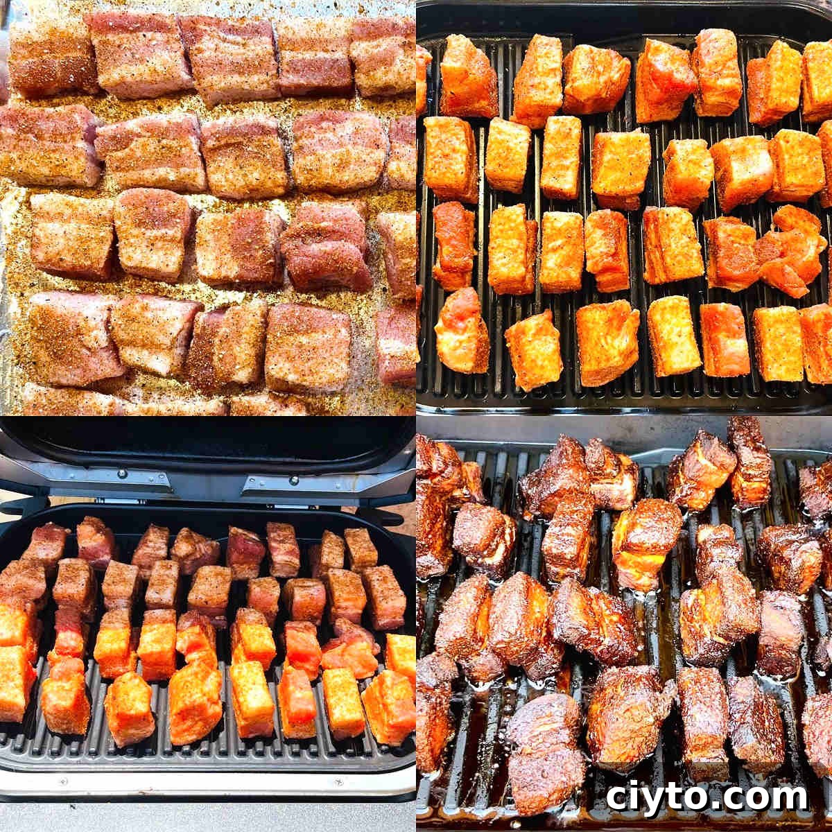 how to make burnt ends process shots 1 through 4.