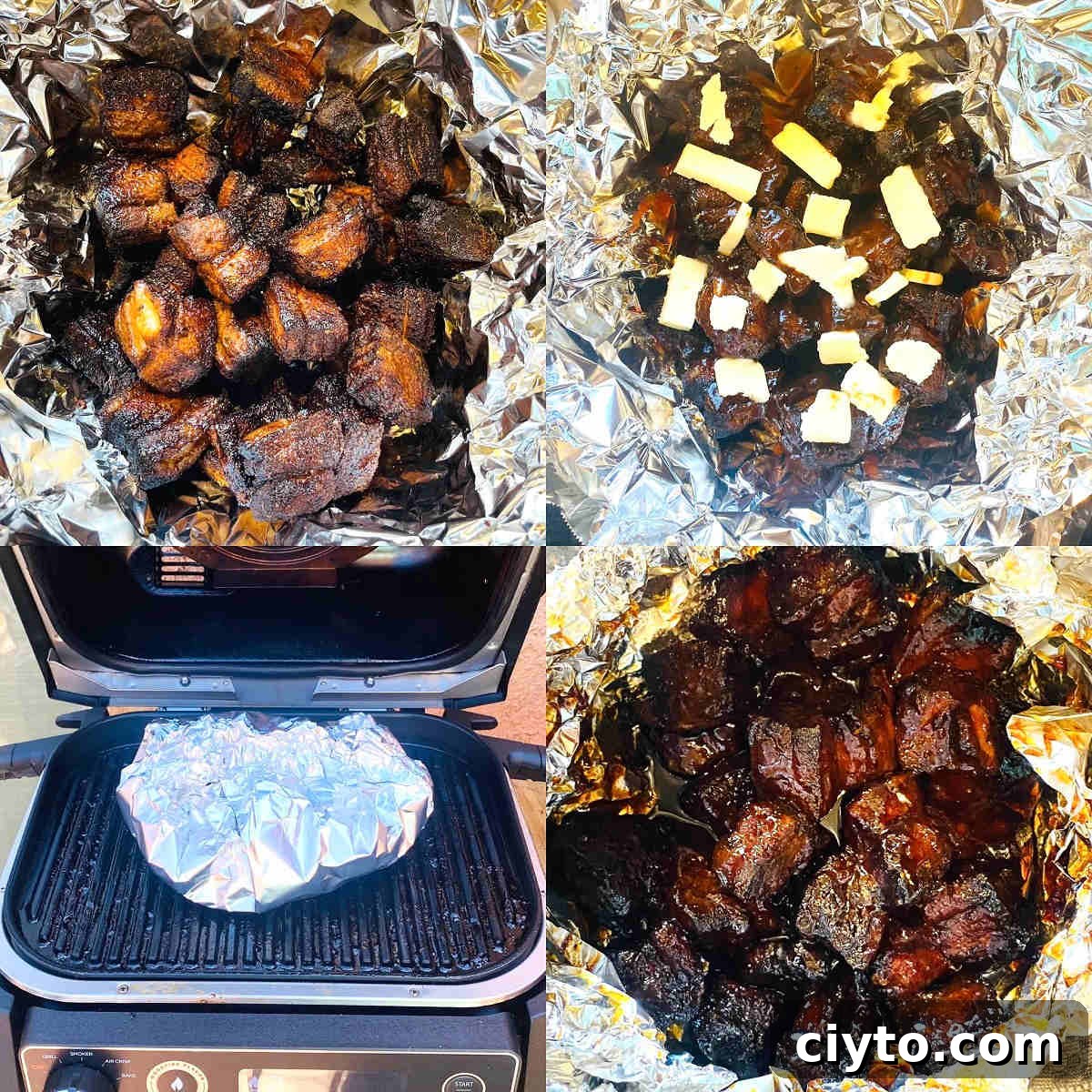 how to cook pork belly burnt ends process shots 5 through 8.